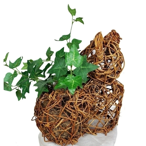 Vintage Teddy Bear honey pot planter Ivy topiary - Picture 4 of 14